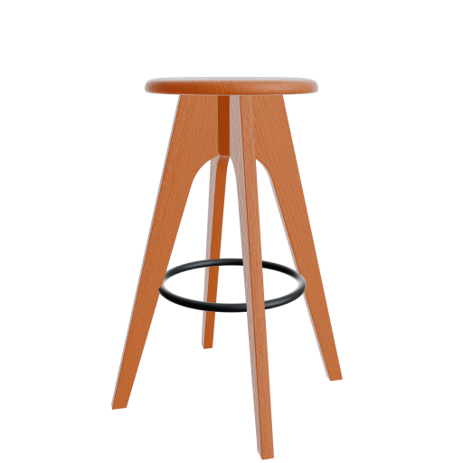 Barhocker Bern Esche lackiert orange